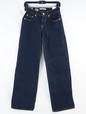 Levi's Low Loose Straight-Leg Denim Jeans In Dark Wash Women's Size 24x32 (NWT)